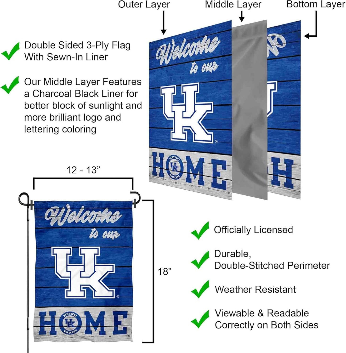 Kentucky Wildcats Welcome to Our Home Double Sided Garden Yard Flag