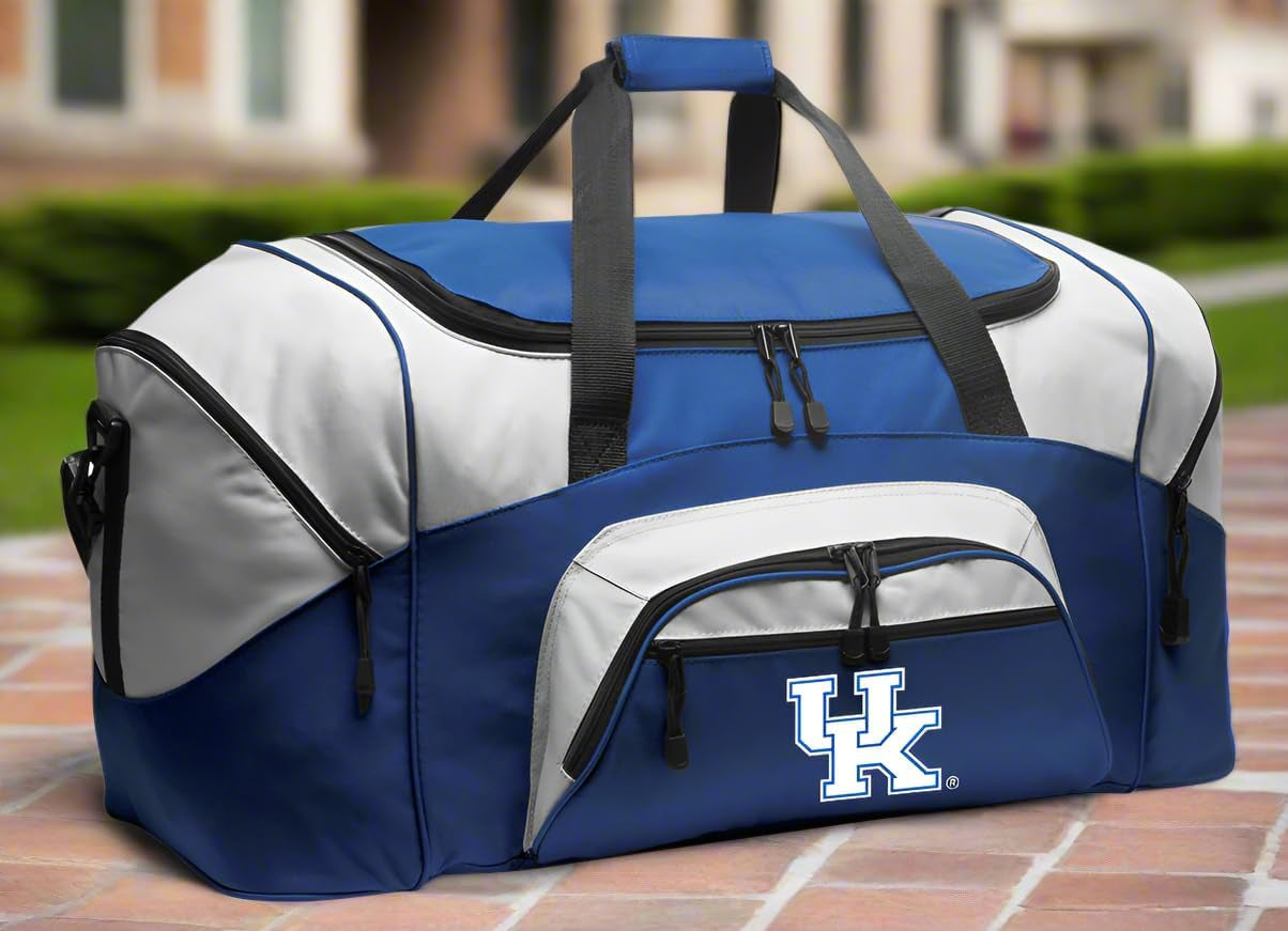 Kentucky Wildcats Suitcase Duffel Bag - Large University of Kentucky Duffle for Travel or UK Sports Gear Bag! (Royal)