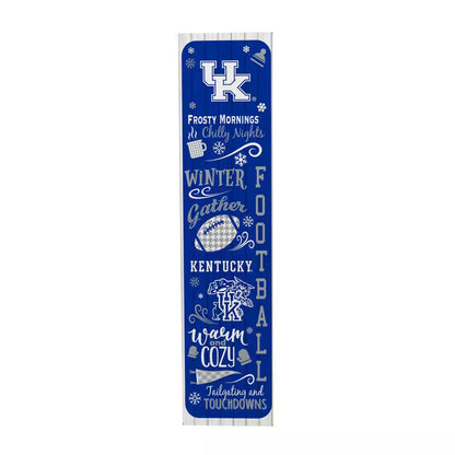 47 In. Double Sided Leaner Porch Sign, University of Kentucky, Winter Seasonal