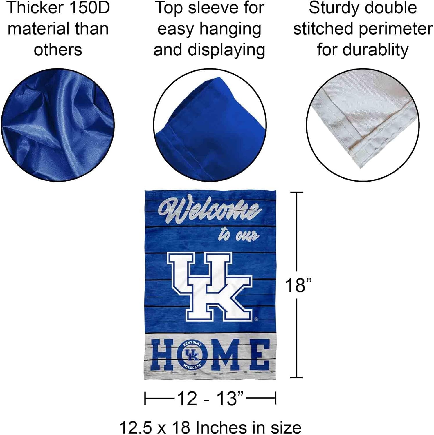 Kentucky Wildcats Welcome to Our Home Double Sided Garden Yard Flag