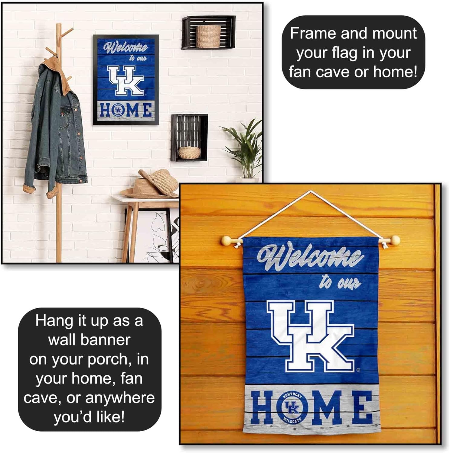 Kentucky Wildcats Welcome to Our Home Double Sided Garden Yard Flag