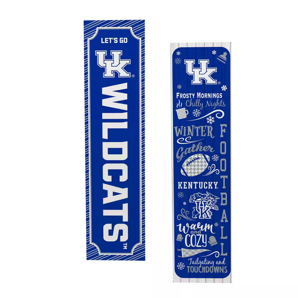 47 In. Double Sided Leaner Porch Sign, University of Kentucky, Winter Seasonal