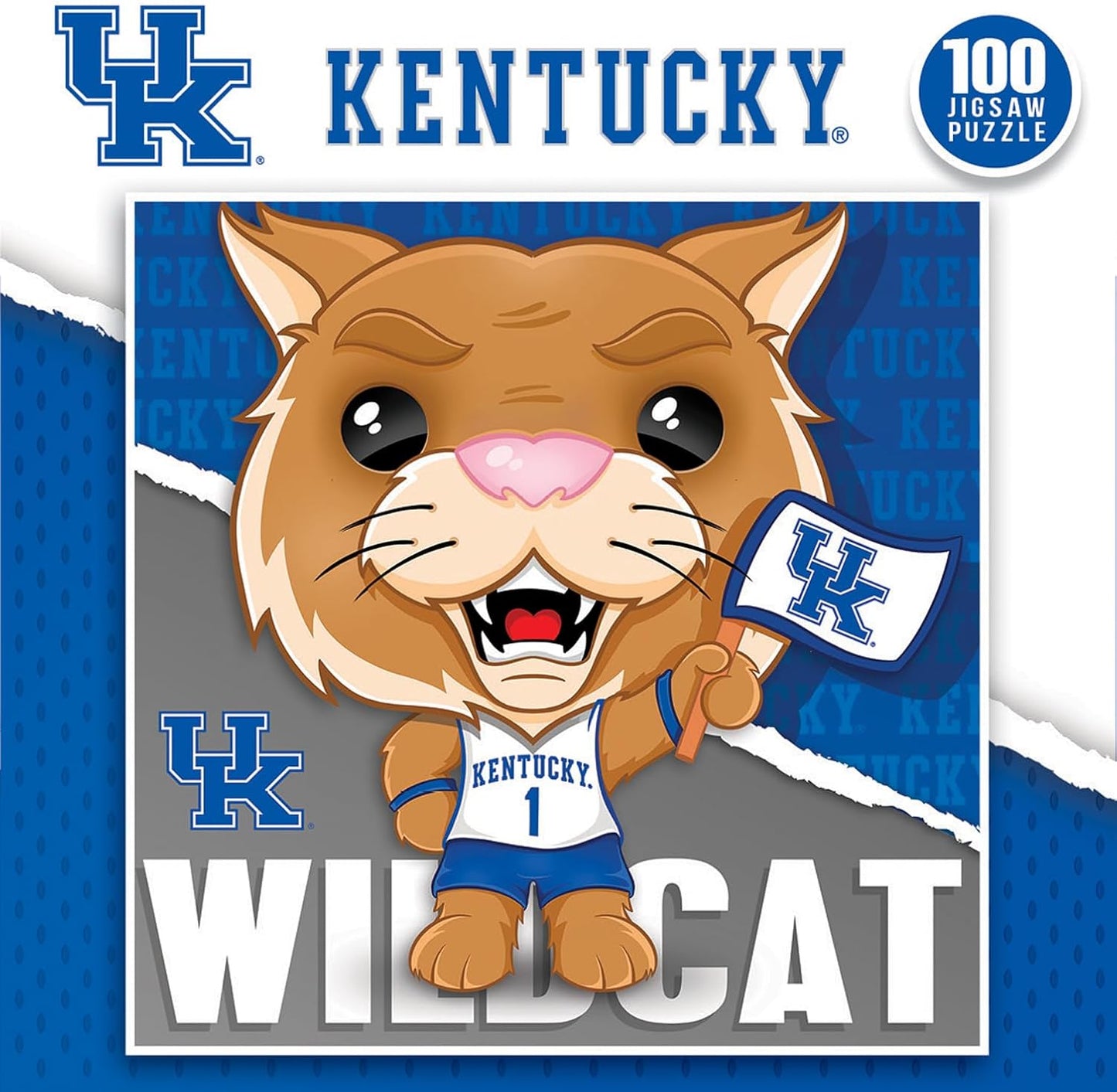 Officially Licensed Wildcat - Kentucky Wildcats Mascot 100 Piece Jigsaw Puzzle