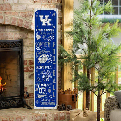 47 In. Double Sided Leaner Porch Sign, University of Kentucky, Winter Seasonal